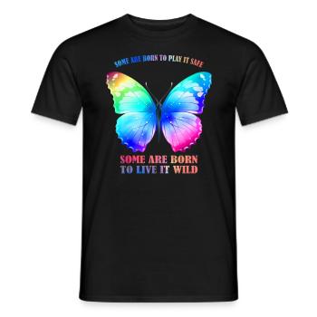 Butterfly Rainbow - Graphique Rainbow Butterfly - T-shirt homme - noir - Devant - AI Model Male 178 light (178cm)