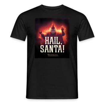 Salut, Père Noël! - T-shirt homme - noir - Devant - AI Model Male 178 light (178cm)