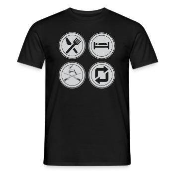 Jagen Jagdspruch & Jäger Geschenkidee - Männer T-Shirt - Schwarz - Vorne - AI Model Male 178 light (178cm)