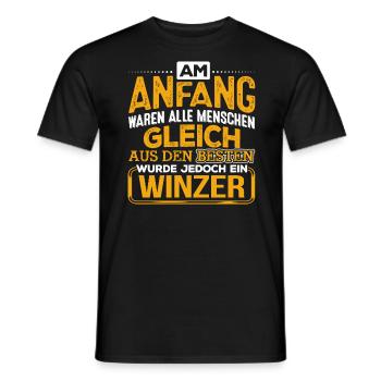 WINZER - Der Beste - Männer T-Shirt - Schwarz - Vorne - AI Model Male 178 light (178cm)