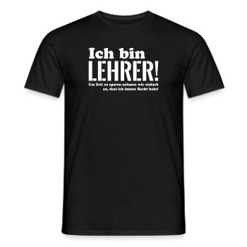 Je suis un enseignant - T-shirt homme - noir - Devant - AI Model Male 178 light (178cm)