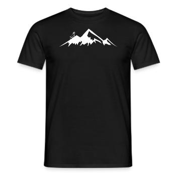 Mountain goat Mountain goat - Men's T-Shirt - black - Front - AI Model Male 178 light (178cm)