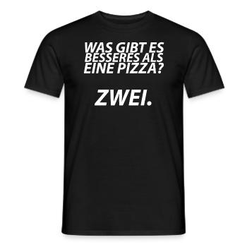 lustige witzige Sprüche Pizza - Männer T-Shirt - Schwarz - Vorne - AI Model Male 178 light (178cm)