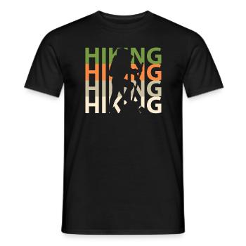 hike - Men's T-Shirt - black - Front - AI Model Male 178 light (178cm)