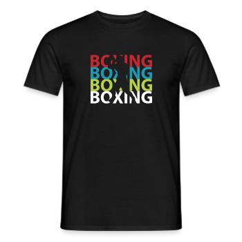 boxing match - Men's T-Shirt - black - Front - AI Model Male 178 light (178cm)