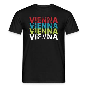 Vienna - Men's T-Shirt - black - Front - AI Model Male 178 light (178cm)