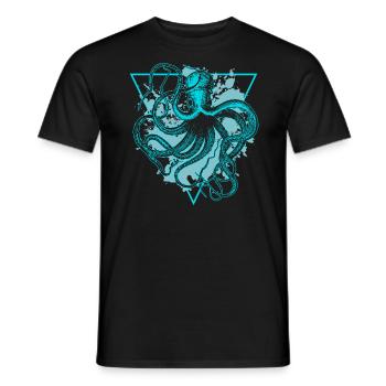Octopus Squid Octopus Octopus - Men's T-Shirt - black - Front - AI Model Male 178 light (178cm)