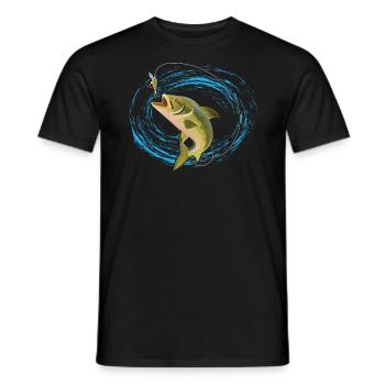 Ice Fishing Fisherman Fish North Fishing Gift - Men's T-Shirt - black - Front - AI Model Male 178 light (178cm)
