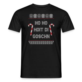 Ho Ho Hoit Di Gschn Le chandail de Noël moche Noël - T-shirt homme - noir - Devant - AI Model Male 178 light (178cm)