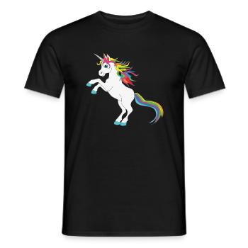 Unicorn Unicorn Unicorn - Men's T-Shirt - black - Front - AI Model Male 178 light (178cm)