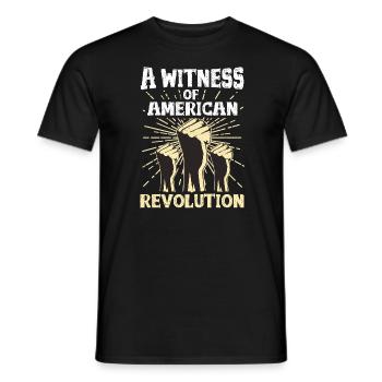 History Revolution Usa - Men's T-Shirt - black - Front - AI Model Male 178 light (178cm)