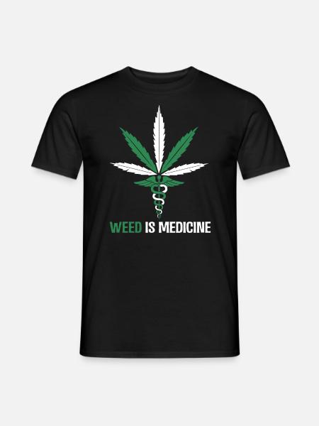 Weed is medicine - Men's T-Shirt - black