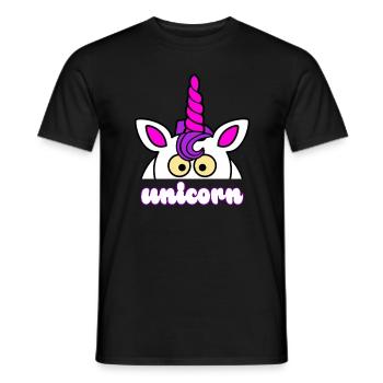 Chemise de licorne - T-shirt homme - noir - Devant - AI Model Male 178 light (178cm)