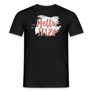Hello Ibiza - Men's T-Shirt - black - Front - AI Model Male 178 light (178cm)
