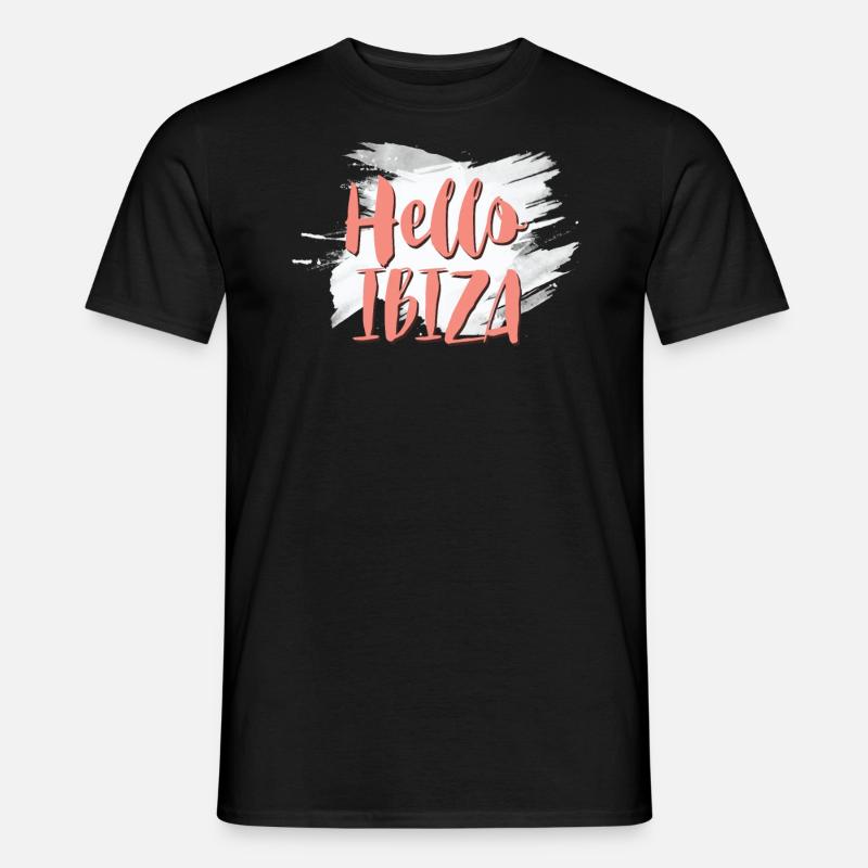 Hallo Ibiza - Männer T-Shirt - Schwarz