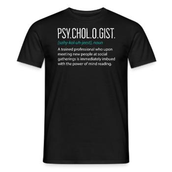 Psychologe - Männer T-Shirt - Schwarz - Vorne - AI Model Male 178 light (178cm)