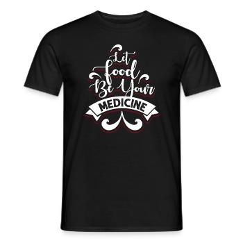 Eating as medicine - Men's T-Shirt - black - Front - AI Model Male 178 light (178cm)