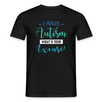 J'ai l'autisme - T-shirt homme - noir - Devant - AI Model Male 178 light (178cm)