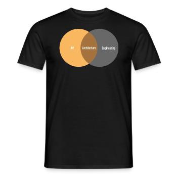 Dites architecte - T-shirt homme - noir - Devant - AI Model Male 178 light (178cm)