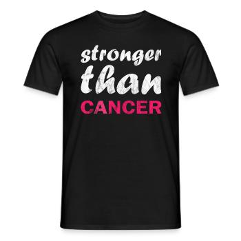 Plus fort que le cancer - T-shirt homme - noir - Devant - AI Model Male 178 light (178cm)