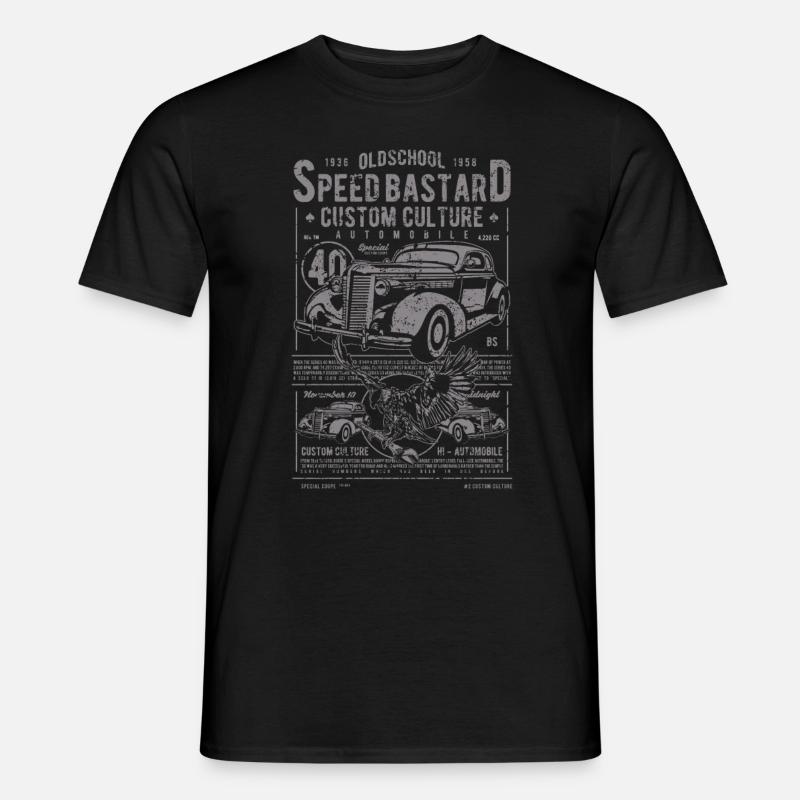 Oldtimer Old School Auto Automobil - Männer T-Shirt - Schwarz