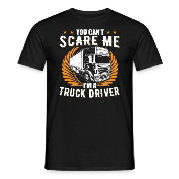 Truck driver fearless - Men's T-Shirt - black - Front - AI Model Male 178 light (178cm)
