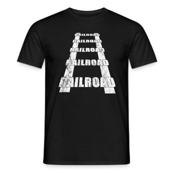 Schienen Eisenbahn - Männer T-Shirt - Schwarz - Vorne - AI Model Male 178 light (178cm)