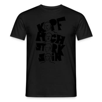 Kopf Hoch Stark sein - Männer T-Shirt - Schwarz - Vorne - AI Model Male 178 light (178cm)