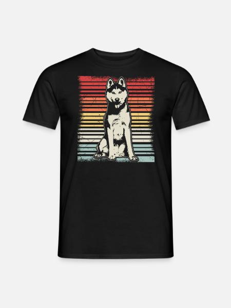 Strip Husky - Men's T-Shirt - black