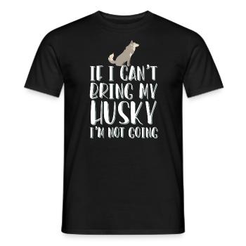 Pas sans husky - T-shirt homme - noir - Devant - AI Model Male 178 light (178cm)