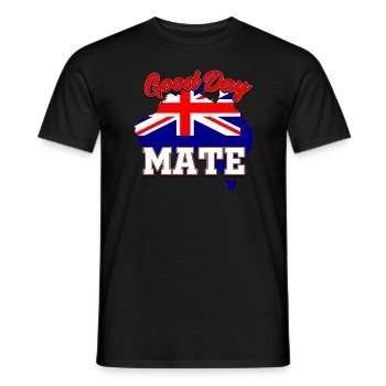 Drapeau Australie - T-shirt homme - noir - Devant - AI Model Male 178 light (178cm)