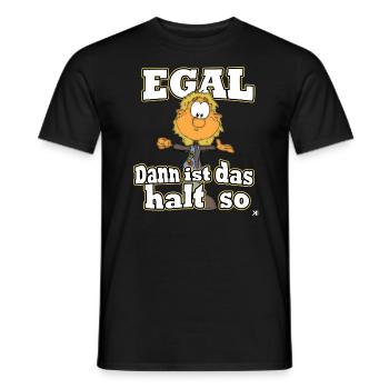 Egal, ist halt so. Lustiges Festival Party Tshirt - Männer T-Shirt - Schwarz - Vorne - AI Model Male 178 light (178cm)