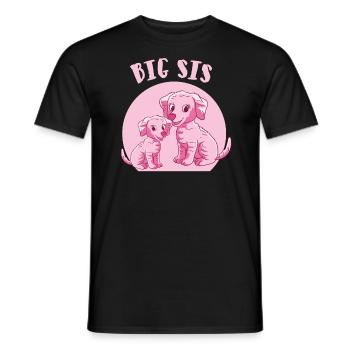 chiens de grande soeur - T-shirt homme - noir - Devant - AI Model Male 178 light (178cm)