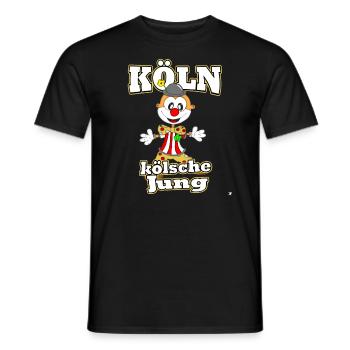 Köln Karneval Kostüm Motto kölsche Jung rot weiß - Männer T-Shirt - Schwarz - Vorne - AI Model Male 178 light (178cm)