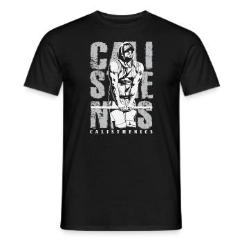 Calisthenics Street Fitness Muscle-Up - T-shirt homme - noir - Devant - AI Model Male 178 light (178cm)