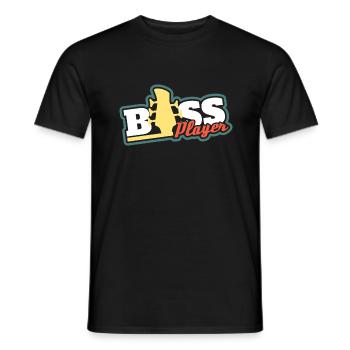 Guitar Bass Music - Men's T-Shirt - black - Front - AI Model Male 178 light (178cm)