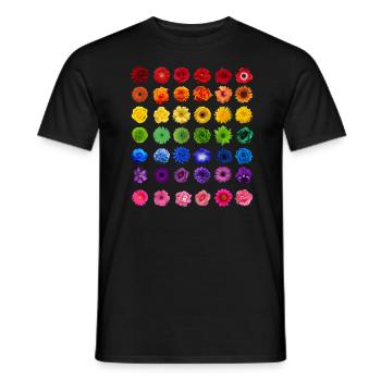 Fleurs fleurs fleurs fleurs de printemps cadeau - T-shirt homme - noir - Devant - AI Model Male 178 light (178cm)