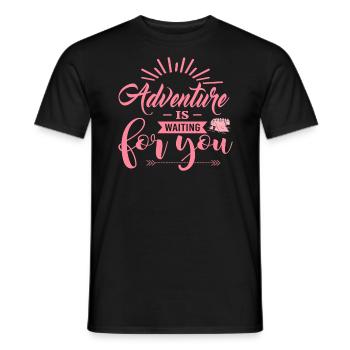 L’aventure vous attend pw - T-shirt homme - noir - Devant - AI Model Male 178 light (178cm)