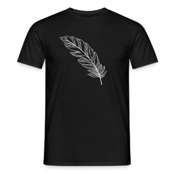 Feather Feathers Indian Gift - Men's T-Shirt - black - Front - AI Model Male 178 light (178cm)