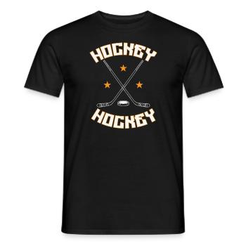 Rondelle de hockey - T-shirt homme - noir - Devant - AI Model Male 178 light (178cm)