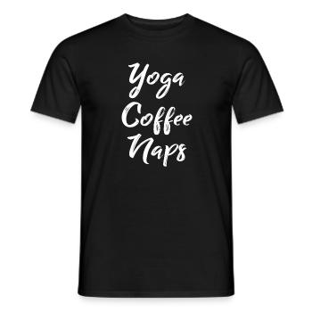 Siestes de yoga - T-shirt homme - noir - Devant - AI Model Male 178 light (178cm)