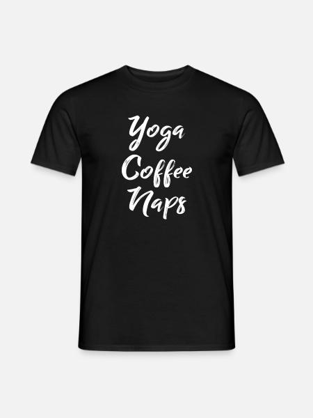 Yoga coffee naps - Men's T-Shirt - black