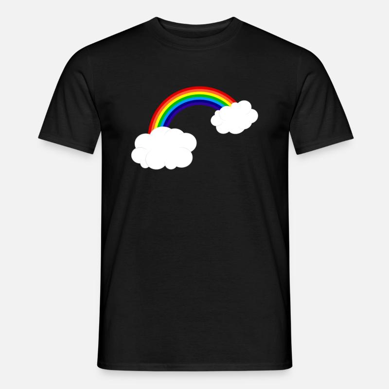 LGBT - rainbow clouds - Men's T-Shirt - black