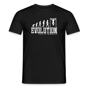 Évolution de la callisthénie - T-shirt homme - noir - Devant - AI Model Male 178 light (178cm)