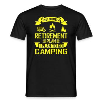 Yes I Do Have A Retirement Plan I Plan To Go - Männer T-Shirt - Schwarz - Vorne - AI Model Male 178 light (178cm)