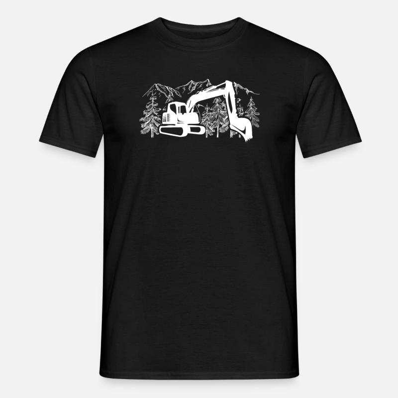 Baggerfahrer geschenkideen - Männer T-Shirt - Schwarz