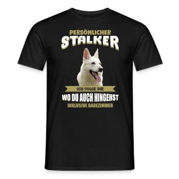 Weisser Schäferhund Shirt - Weisser Schäferhund - Männer T-Shirt - Schwarz - Vorne - AI Model Male 178 light (178cm)