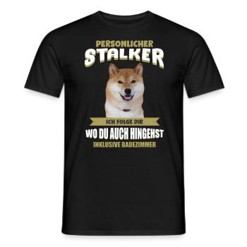 Shiba Inu Shirt - Shiba Inu Hund TShirt - Männer T-Shirt - Schwarz - Vorne - AI Model Male 178 light (178cm)