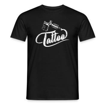 Machine à tatouer - T-shirt homme - noir - Devant - AI Model Male 178 light (178cm)