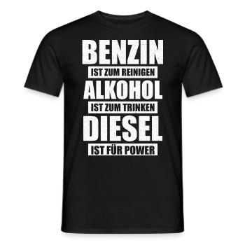 Diesel ist für Power Motorsport Auto - Männer T-Shirt - Schwarz - Vorne - AI Model Male 178 light (178cm)